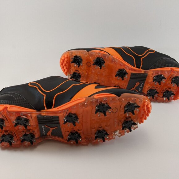 Puma Amp Cell Fusion SL Golf Shoes - Black/Vibrant Orange Size 11 (New) - Picture 8 of 10